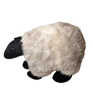 VTG 70s Possum Trot stuffed Plush Lamb Sheep Gray Faux Fur Ky Made in USA